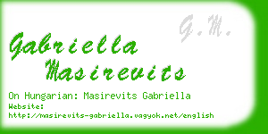 gabriella masirevits business card